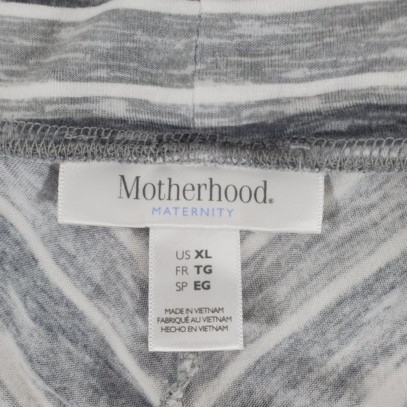Maternity Full Length Skirt Grey White Stripes Size XL - Picture 3 of 6